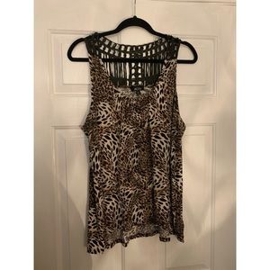 Cheetah print tank top